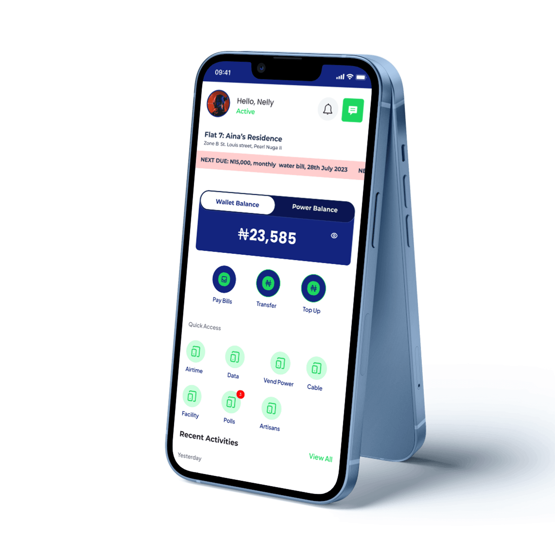 iphone with a preview of haiven mobile app